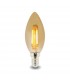Bombilla Vela LED filamento 4W 400Lm 330º E14 2500K Ambar Serie VINTAGE