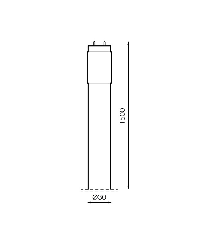 Tubo LED T8 150cm 24W 2400Lm IP20 G13