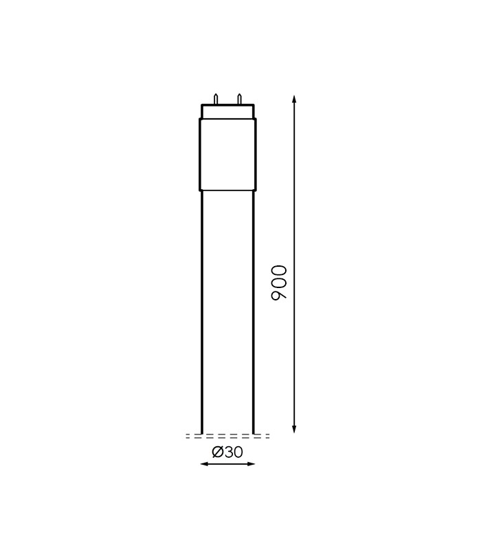 Tubo LED T8 90cm 12W 1200Lm IP20 G13