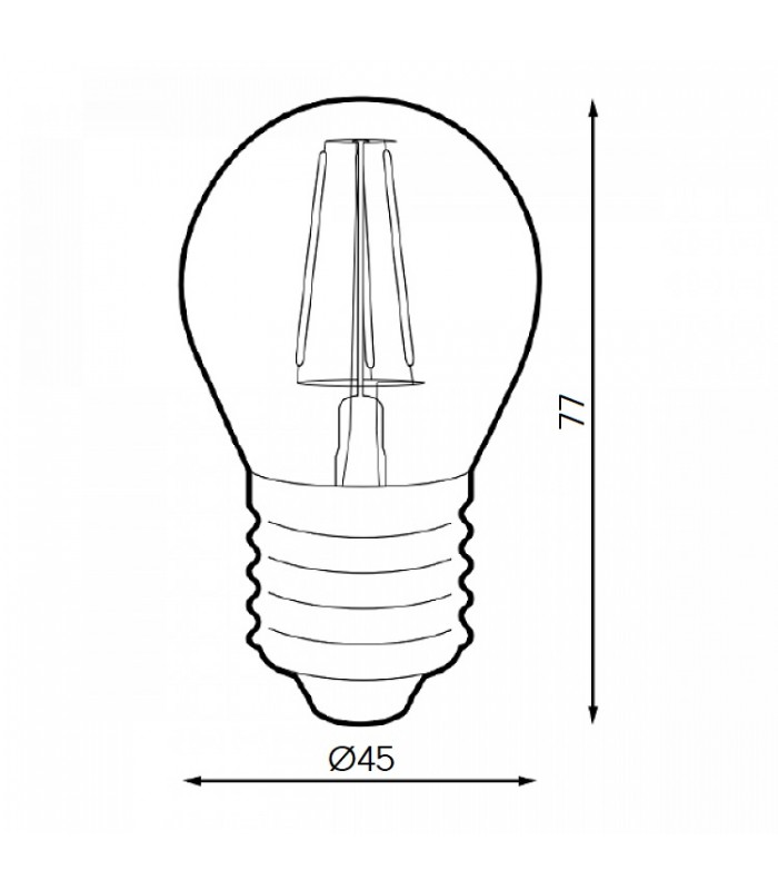 Bombilla Led Filamento LUXTAR 4W 430LM E27 Serie Vintage