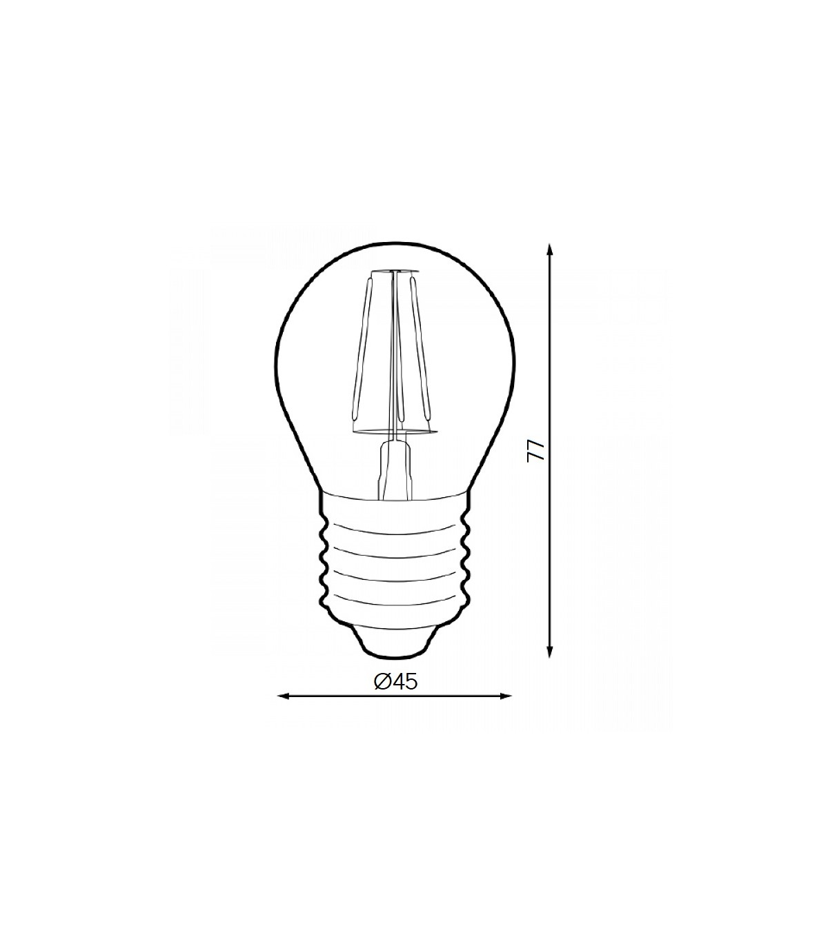 Bombilla Led Filamento LUXTAR 4W 430LM E27 Serie Vintage