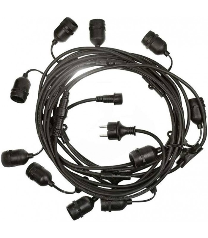 Guirnalda RELECTRIC 5 Metros 10 Casquillos E27 Exterior IP65