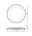 Downlight Led 13W 1020Lm IP22 Redondo Negro CCT