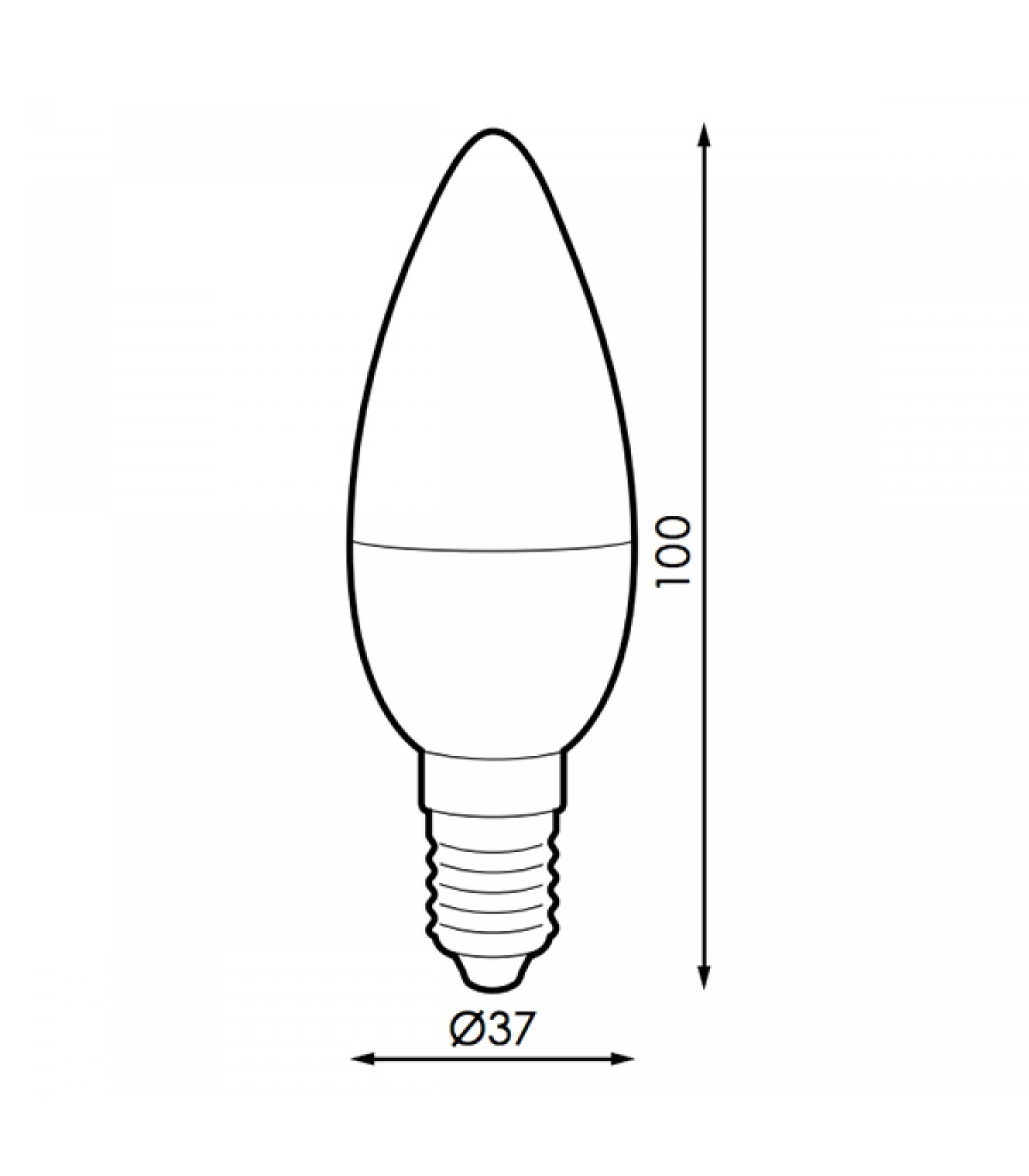 Bombilla Vela Led LUXTAR 5W 470Lm 200º E14