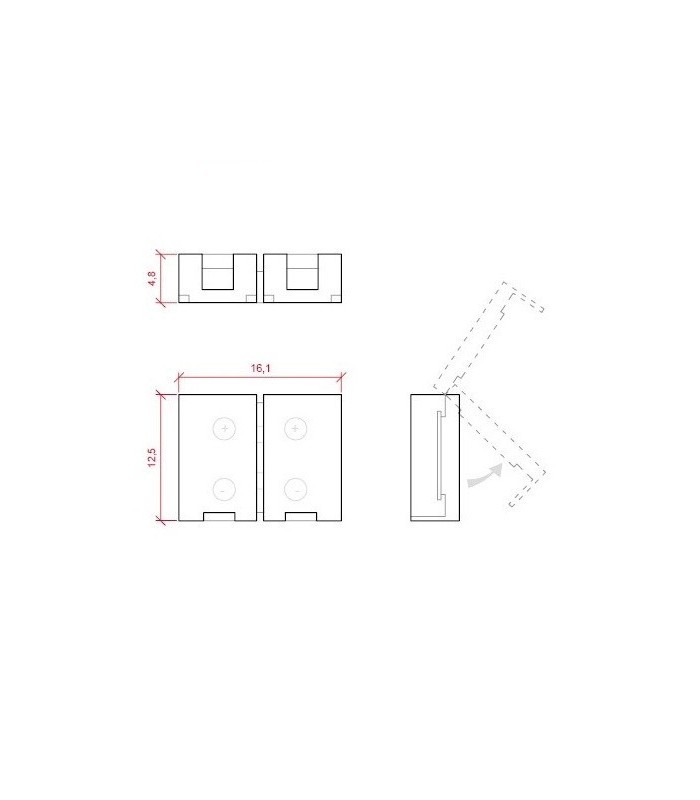 Ficha para unir tiras de LED 8mm