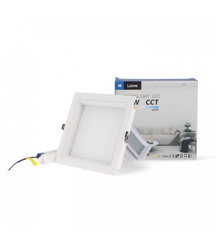 Downlight Led WHITE SQUARE 30W 3300Lm IP20 CCT