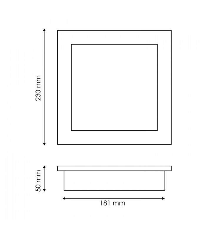 Downlight Led BLACK SQUARE 30W 3300Lm IP20 CCT