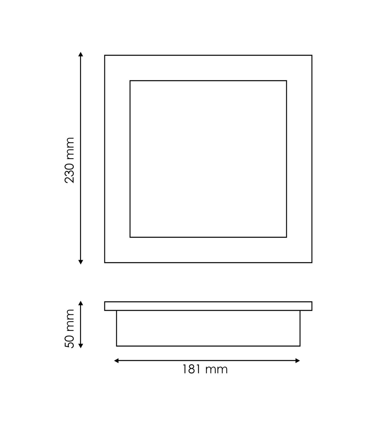 Downlight Led BLACK SQUARE 30W 3300Lm IP20 CCT