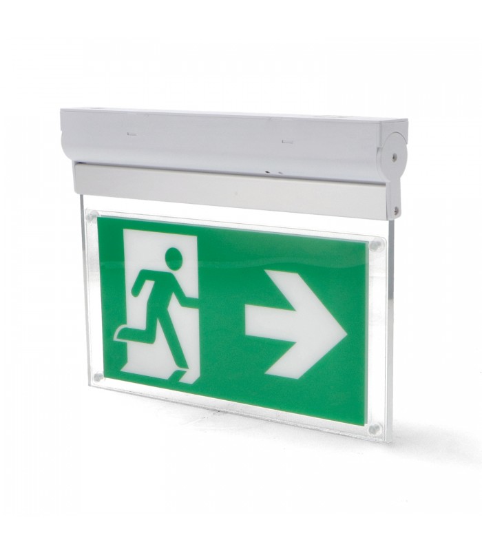 Emergencia Led SINYAL 3W 105LM IP20 Permanente Con Cartel Doble Cara y Botón Autotest