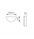 Aplique Semicircular Desing Blanco 1xE27