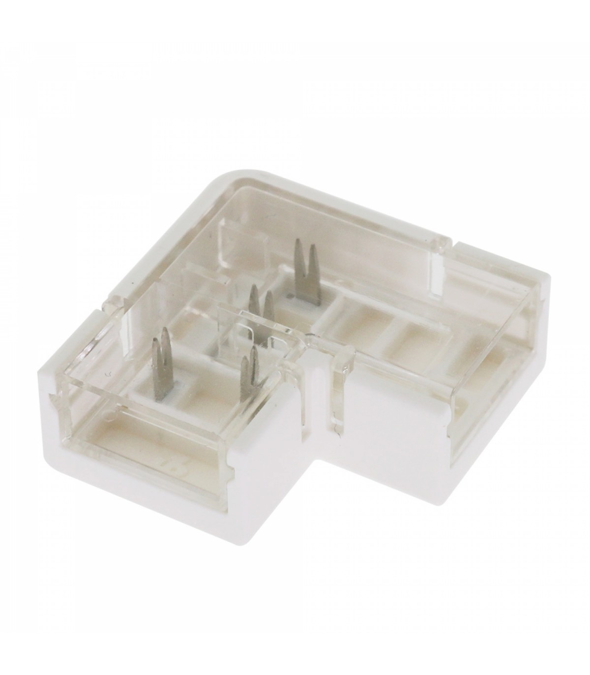 Conector L Para Tira Led Ip68 10Mm Out 8Mm In 2Pin