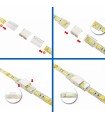 Conector L Para Tira Led Ip68 10Mm Out 8Mm In 2Pin