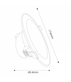 Downlight Led DL6 15W 1650Lm IP44