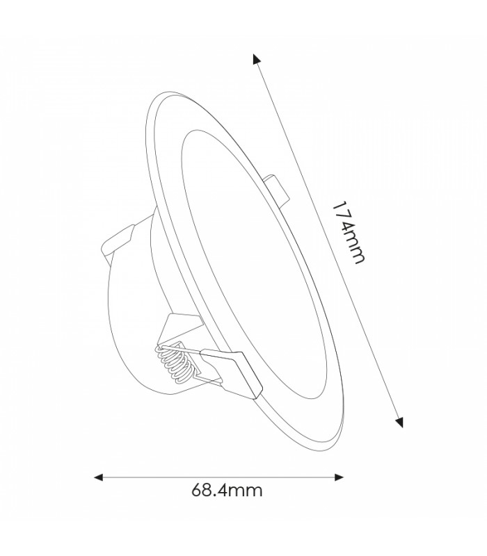 Downlight Led DL6 15W 1650Lm IP44