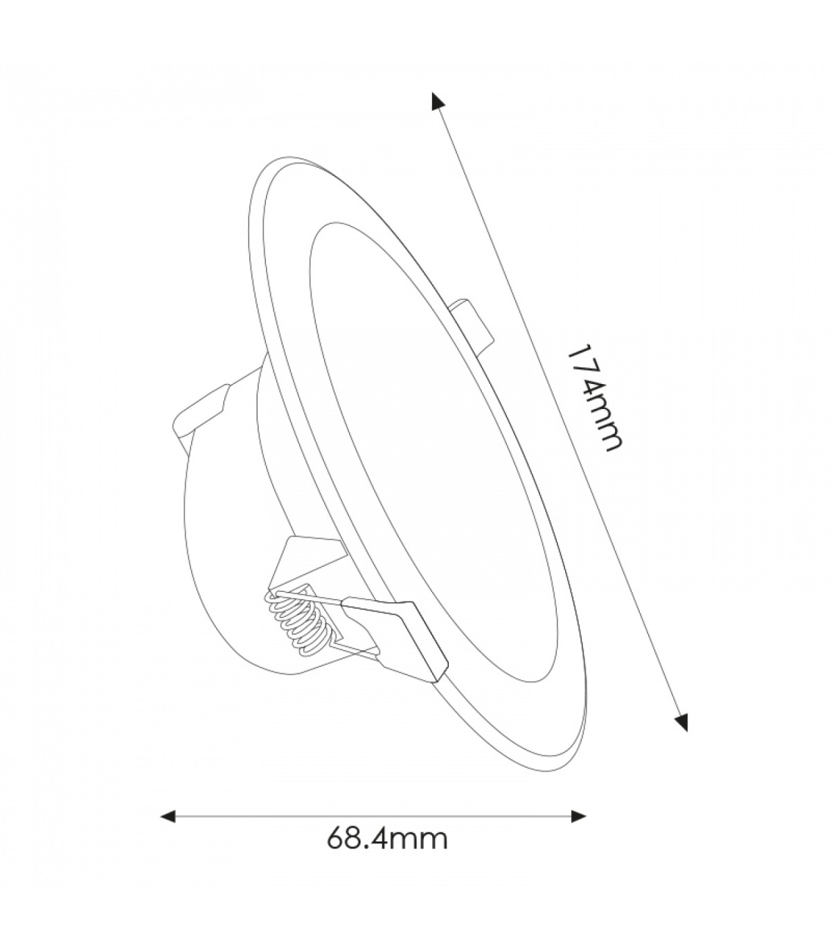 Downlight Led DL6 15W 1650Lm IP44