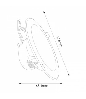Downlight Led DL6 DALI 15W 1650Lm IP44