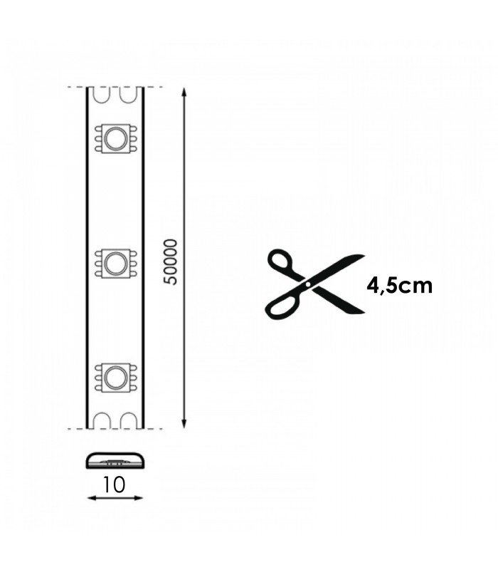 Tira Led COBPOINT 15W/m 1650Lm 220VDC IP65 -50 Metros-