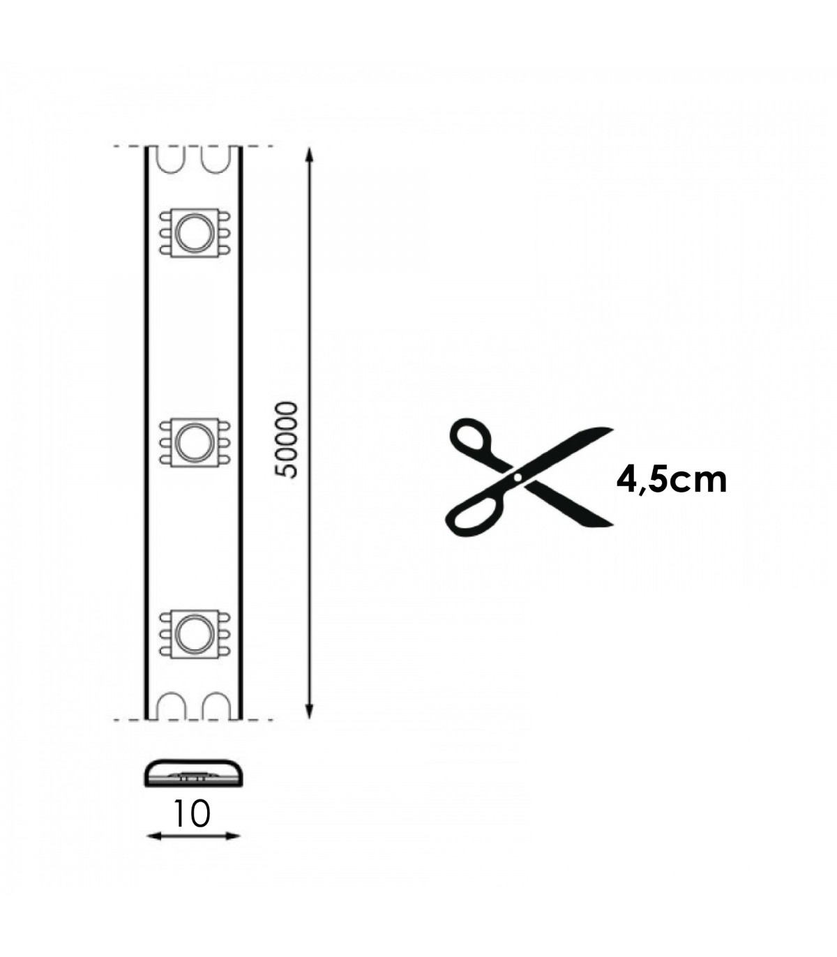 Tira Led COBPOINT 15W/m 1650Lm 220VDC IP65 -50 Metros-