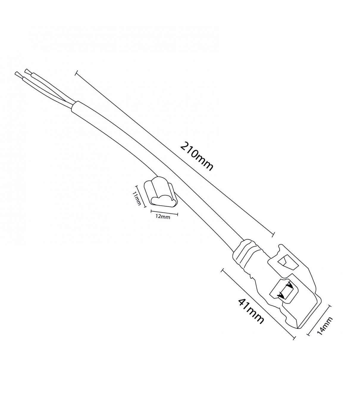 Cable Adaptador Crimpable Para Tira Led 220Vac COBPOINT