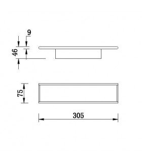 Aplique Pared Led NELSON 16W 1300Lm Negro CCT