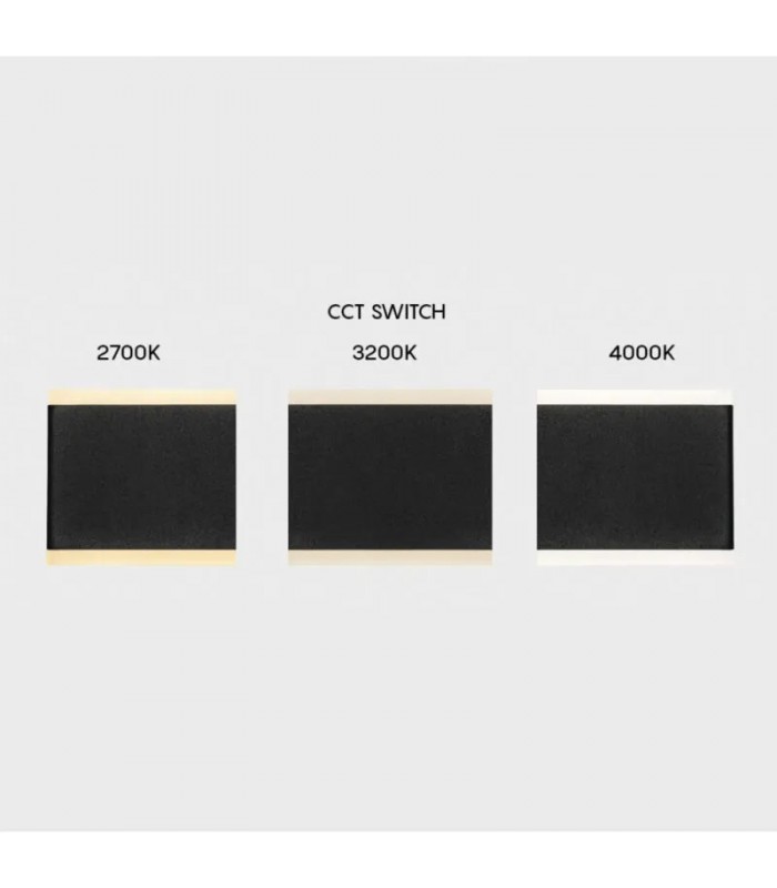 Aplique Pared Led NELSON 16W 1300Lm Negro CCT
