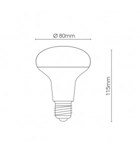 Reflectora Led LUXTAR R80 12W 1050LM 160º E27