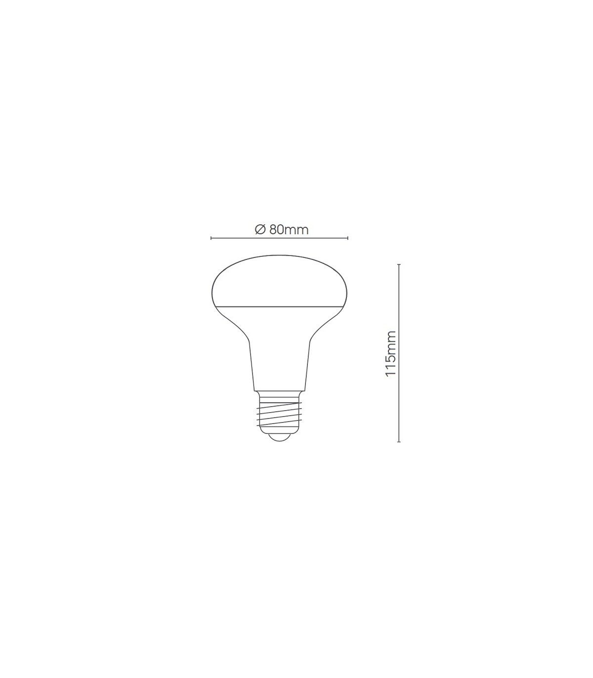 Reflectora Led LUXTAR R80 12W 1050LM 160º E27