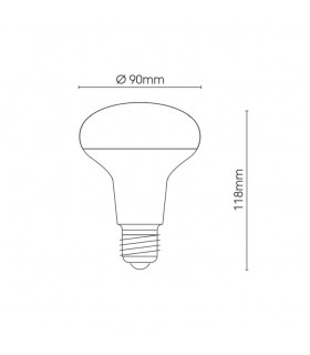 Reflectora Led LUXTAR R90 15W 1350LM 200º E27