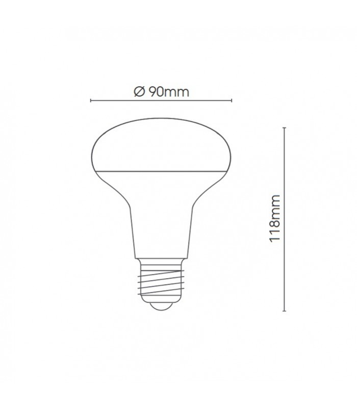 Reflectora Led LUXTAR R90 15W 1350LM 200º E27