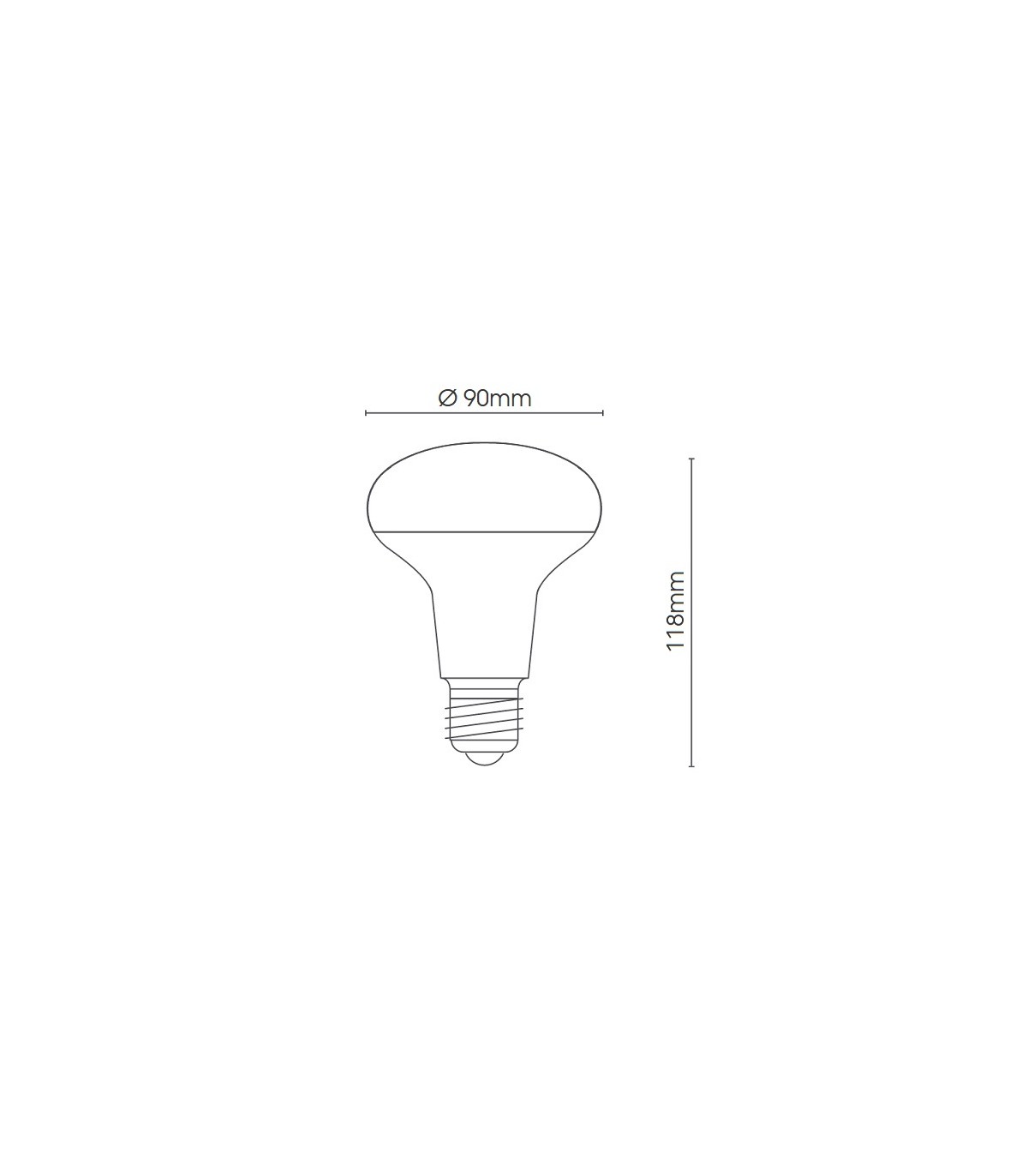 Reflectora Led LUXTAR R90 15W 1350LM 200º E27