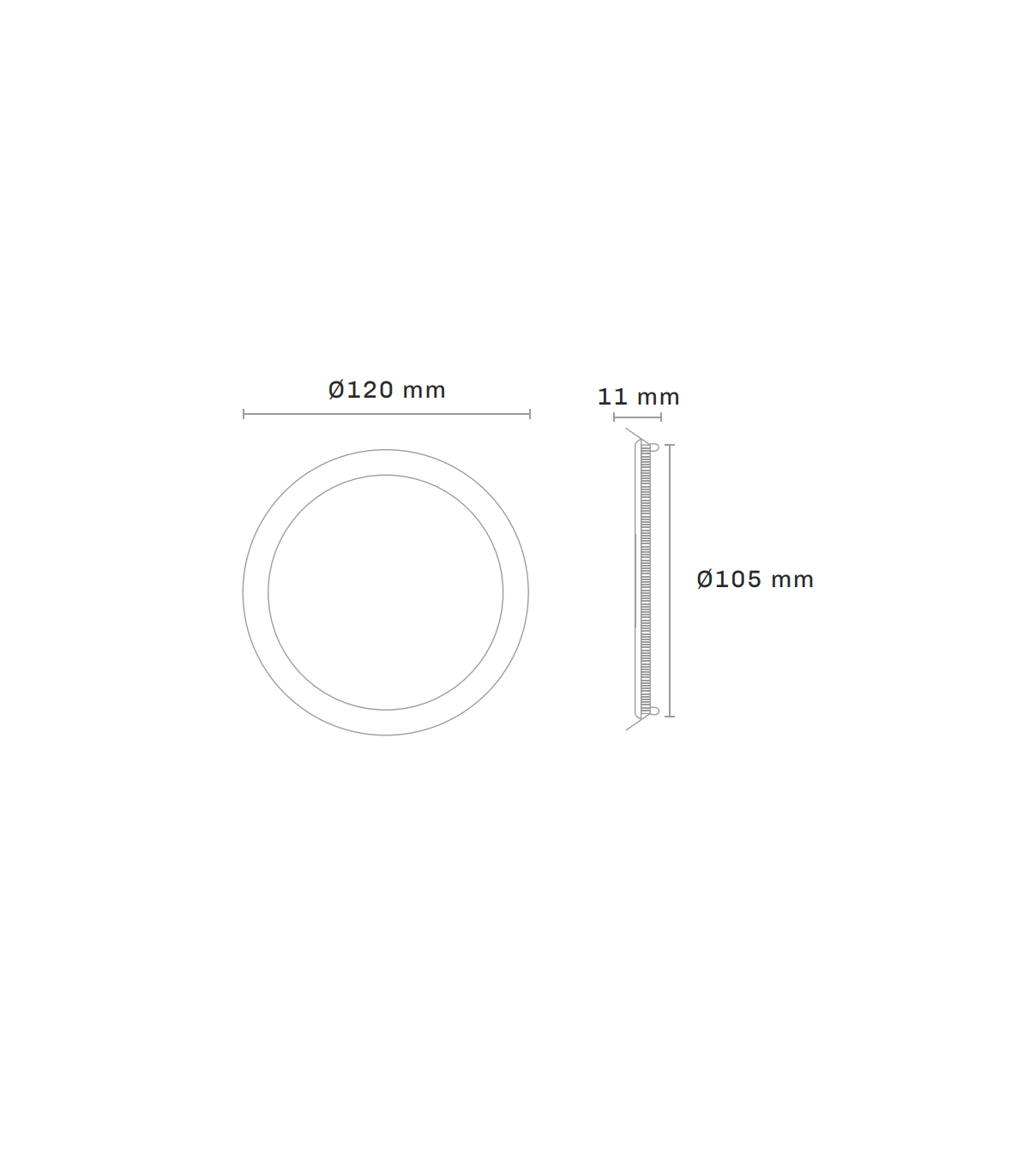 Downlight Led 6W 480LM IP44 Redondo Níquel