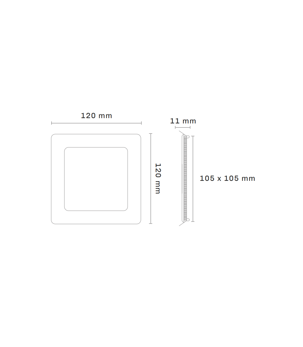 Downlight Led 6W 480LM IP44 Cuadrado Níquel