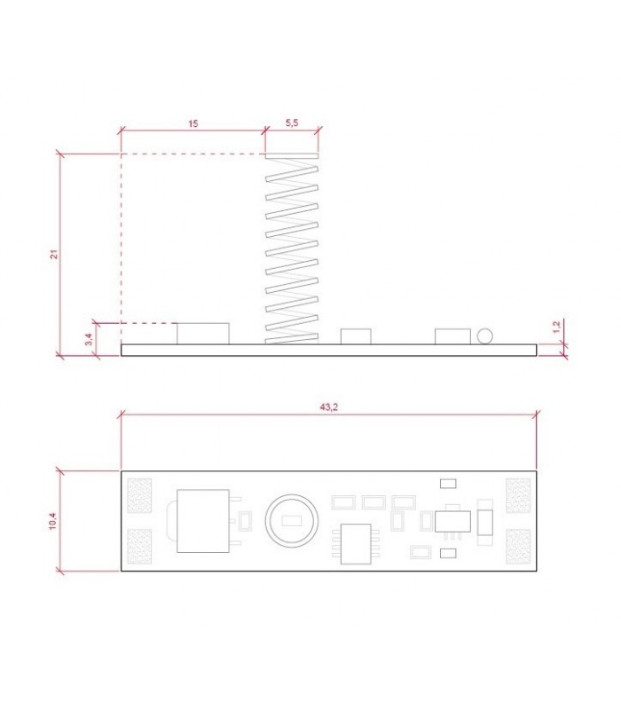 Dimmer Tactil 4 Pasos para Tiras Led Monocolor 12-24V