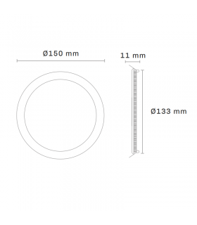 Downlight Led 9W 720LM IP44 Redondo Níquel