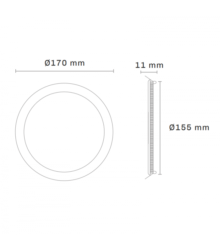 Downlight Led 12W 960LM IP44 Redondo Níquel