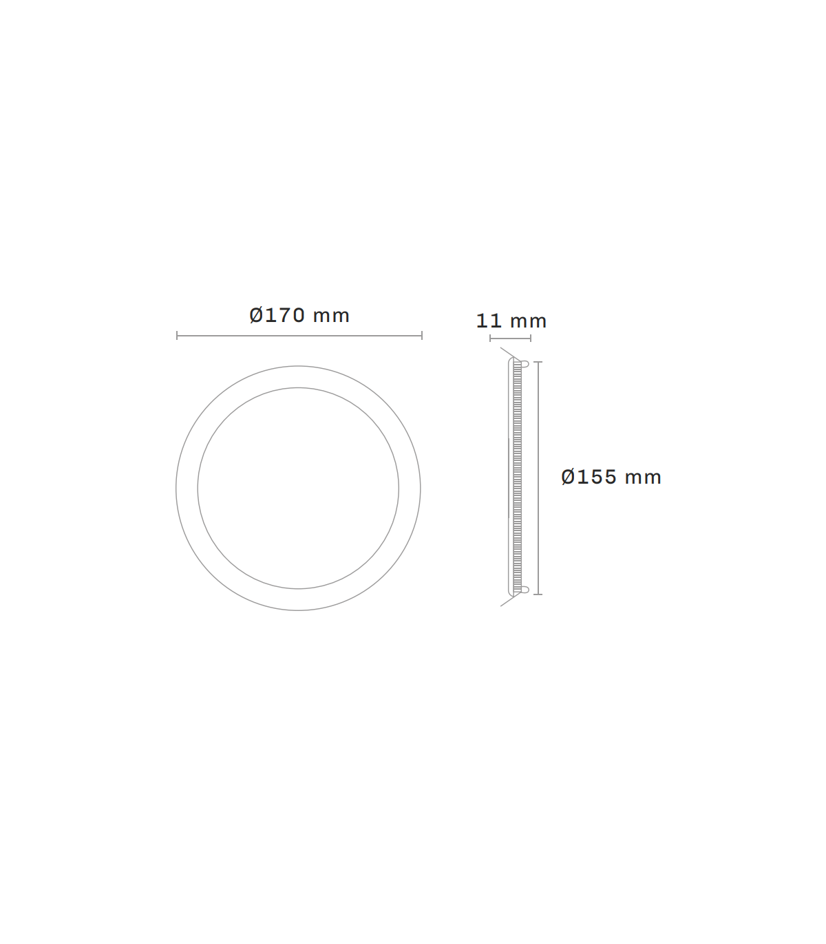 Downlight Led 12W 960LM IP44 Redondo Níquel