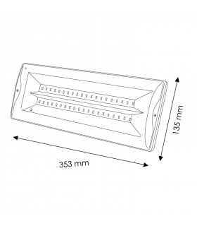 Emergencia Led ZOVY 3W 280LM IP30 Sup/Emp Autotest