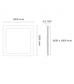 Downlight Led 18W 1440LM IP44 Cuadrado Níquel