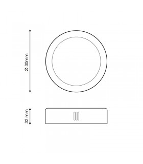 Plafón superficie LED 25W 2.500Lm 120º IP40 Redondo Blanco