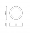 Plafón superficie LED 25W 2.500Lm 120º IP40 Redondo Blanco