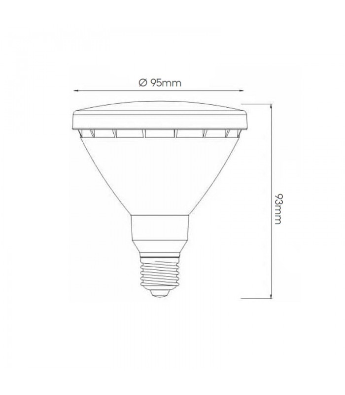 Bombilla Led LUXTAR PAR30 10W 700Lm 38º IP65 E27