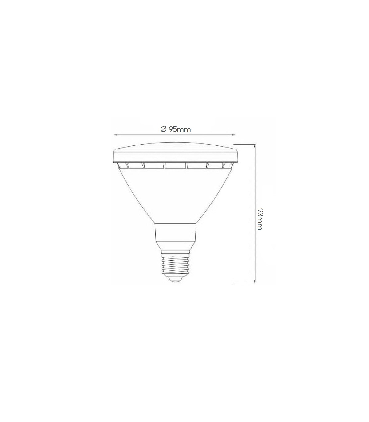 Bombilla Led LUXTAR PAR30 10W 700Lm 38º IP65 E27
