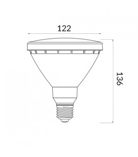 Bombilla Led LUXTAR PAR38 15W 1200Lm 38º IP65 E27