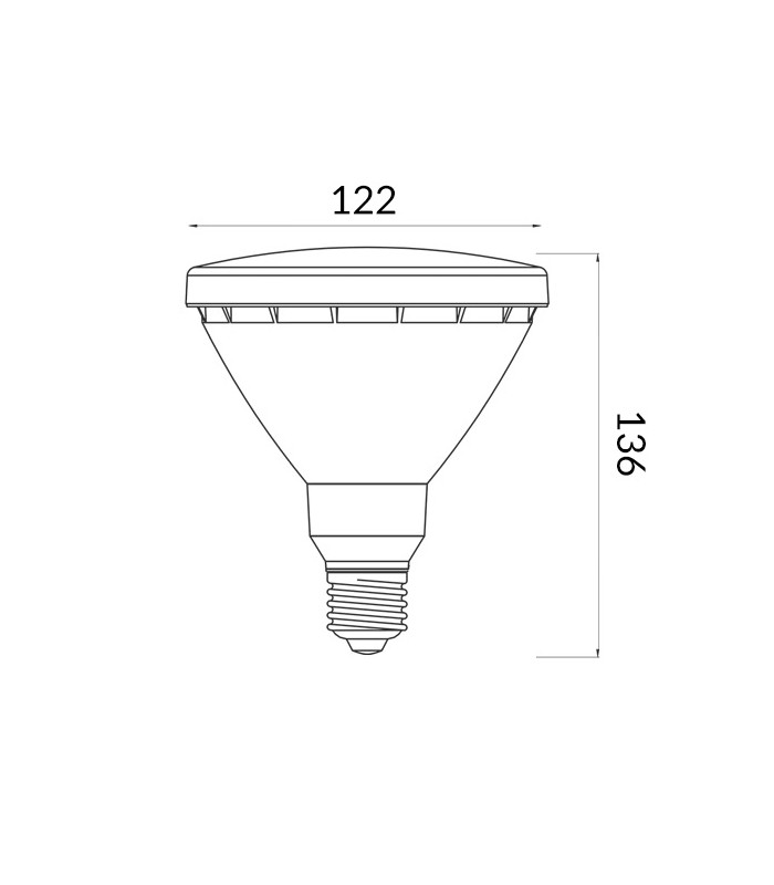 Bombilla Led LUXTAR PAR38 15W 1200Lm 38º IP65 E27