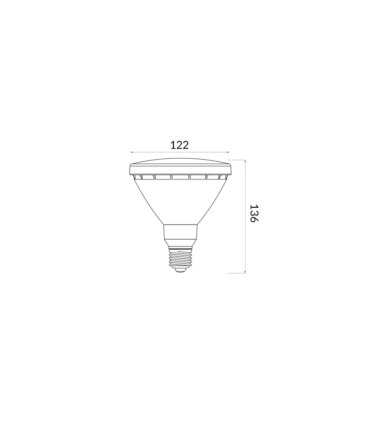 Bombilla Led LUXTAR PAR38 15W 1200Lm 38º IP65 E27