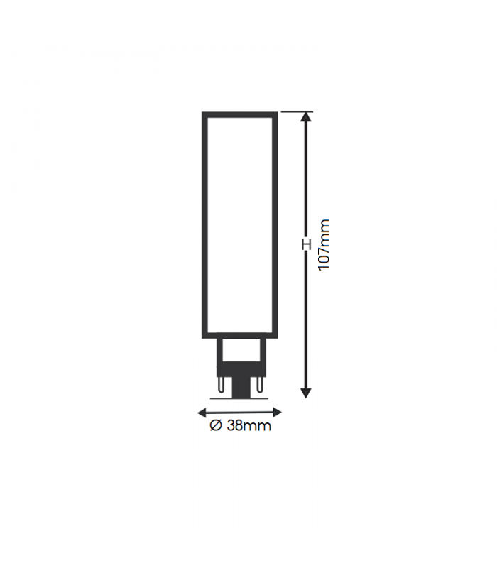Lámpara Led LUXTAR 7W 600Lm 270º G24