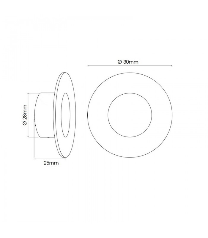 Downlight Led MINI 1W 100Lm IP20 Níquel