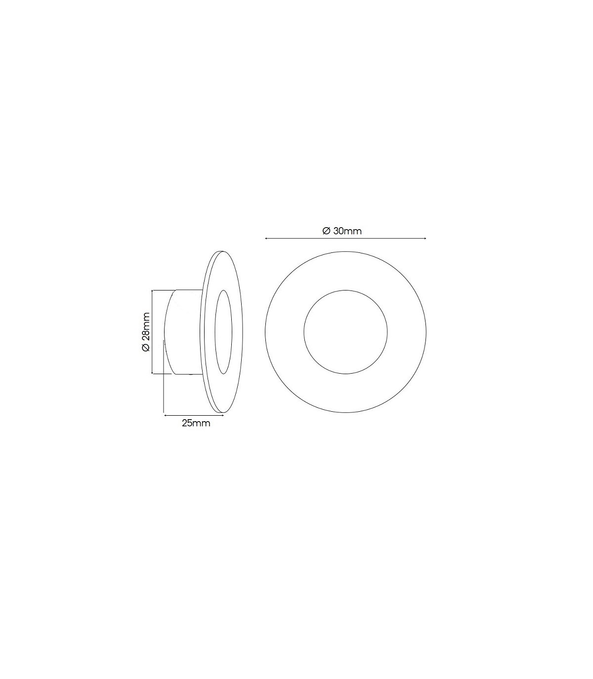 Downlight Led MINI 1W 100Lm IP20 Níquel