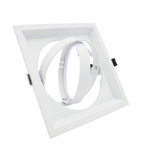 Marco empotrable orientable para AR111. Blanco/Negro