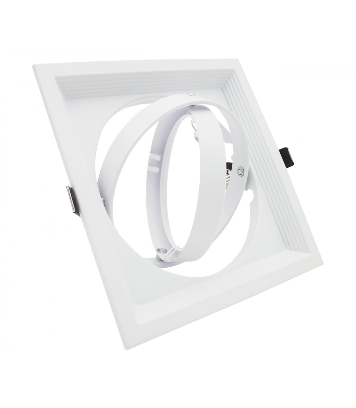 Marco Empotrable Orientable Para AR111 Blanco/Negro